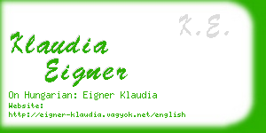 klaudia eigner business card